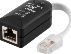 DELTACO testværktøj til POE (power over ethernet), sort