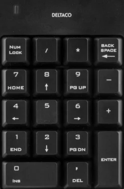 DELTACO trådløst numeriskt tastatur, USB, 10m rækkevidde, sort
