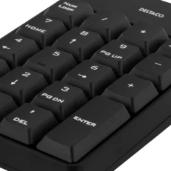 DELTACO trådløst numeriskt tastatur, USB, 10m rækkevidde, sort