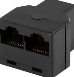 DELTACO trevejskobling 8P/8C RJ45, sort