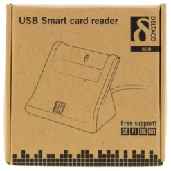 DELTACO UCR-156 Smart card reader, USB, sort