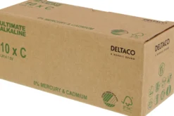 DELTACO Ultimate Alkaline C batteri, Svanemærket, 10-pak