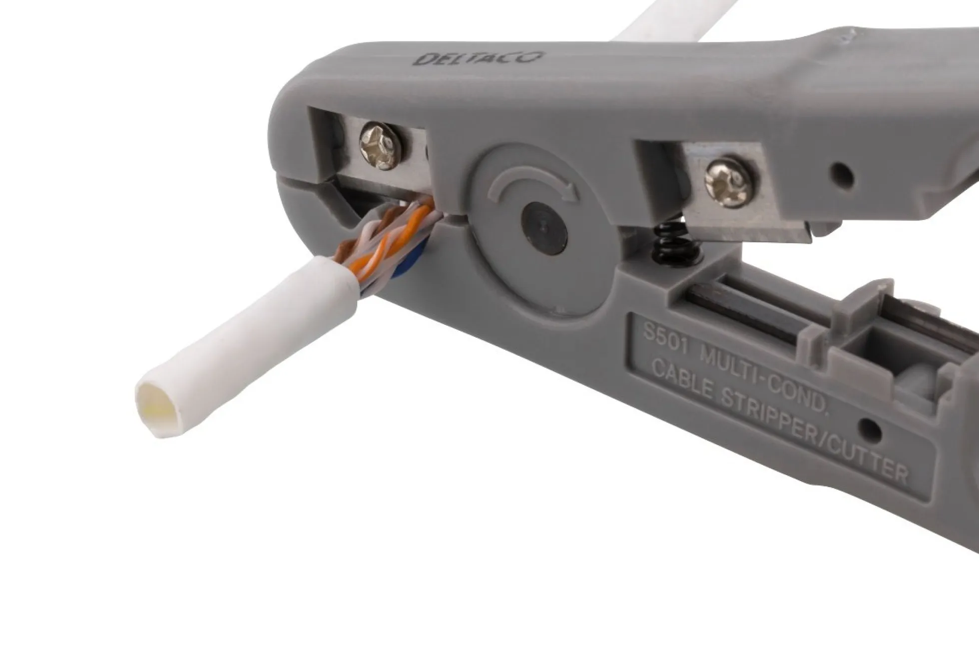 DELTACO Universal cable stripper, cutting function, grå