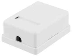 DELTACO Unshielded network socket, Surface UTP 1xRJ45, Cat6, hvid