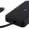 DELTACO USB-C to HDMI/DP/DVI/VGA adapter, 4K, DP Alt Mode, sort