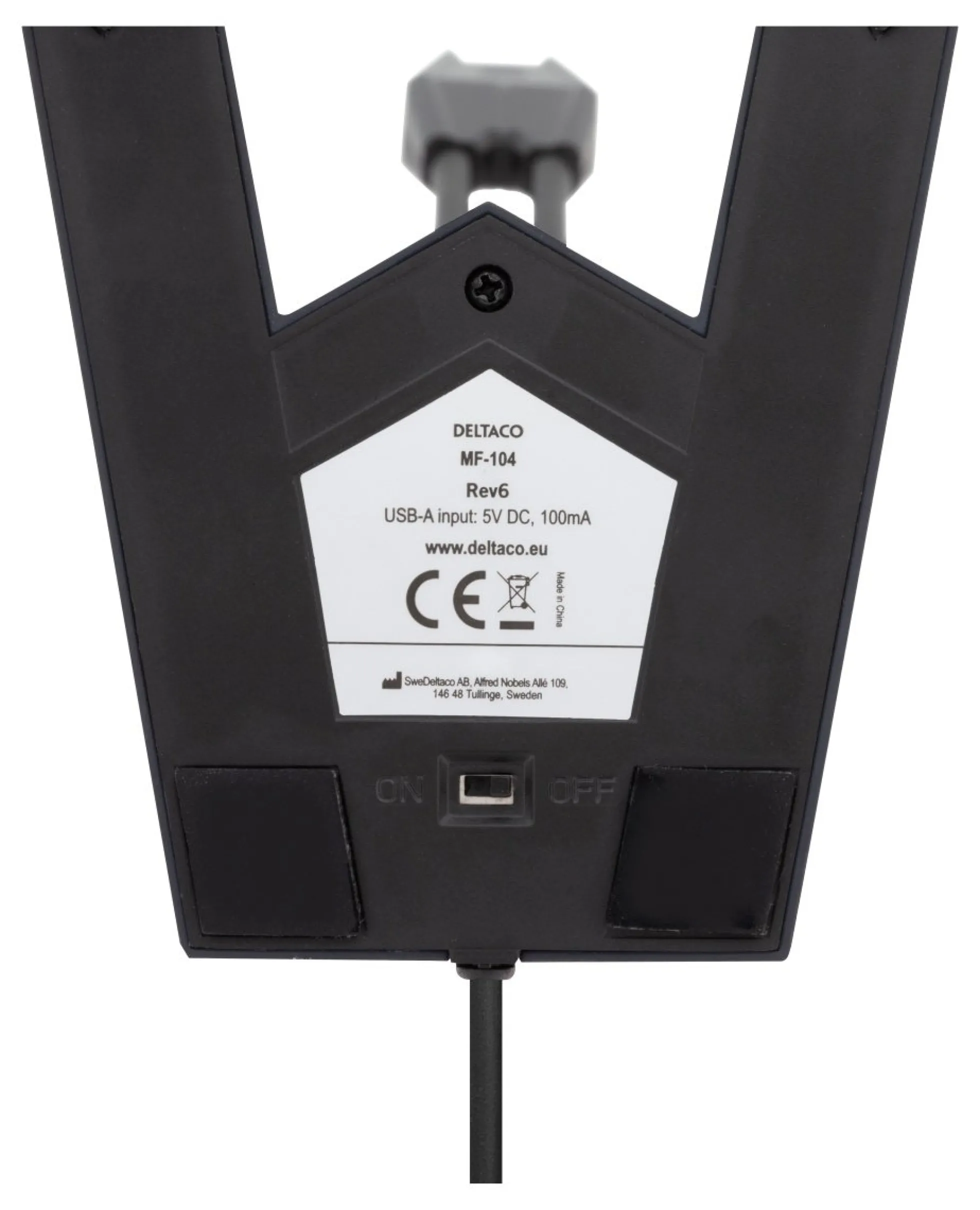 DELTACO USB Desktop Mikrofon, frequency range, 100Hz - 1kHz, sensiti