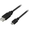 DELTACO USB 2.0 kabel Type A han - Type Micro B han, 5-pin, 5m, sort