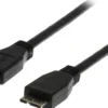 DELTACO USB 3.0 kabel, Type A han - Type Micro B han, 1m, sort