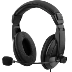 DELTACO USB stereo headset, 40mm drivers, 32 ohm, 20Hz-20kHz, sort