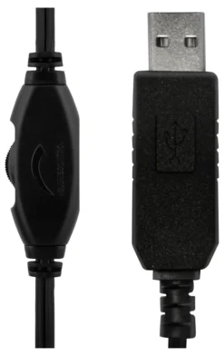 DELTACO USB stereo headset, 40mm drivers, 32 ohm, 20Hz-20kHz, sort