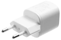 DELTACO USB wall charger, USB-A, 2,4 A, incl. 1 m USB-A to Lightning