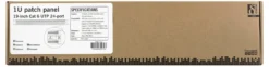 DELTACO UTP patch panel, 24xRJ45, Cat6, krone terminal, 1U, 19", sort