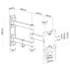 DELTACO 3-vejs vægbeslag, 13-27" op til 20 kg, tilt, dreje, rotere