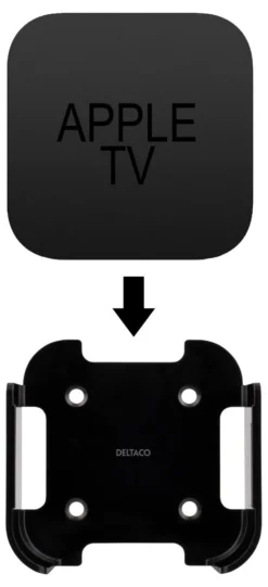 DELTACO vægbeslag til 1. / 2. generation af Apple TV, sort