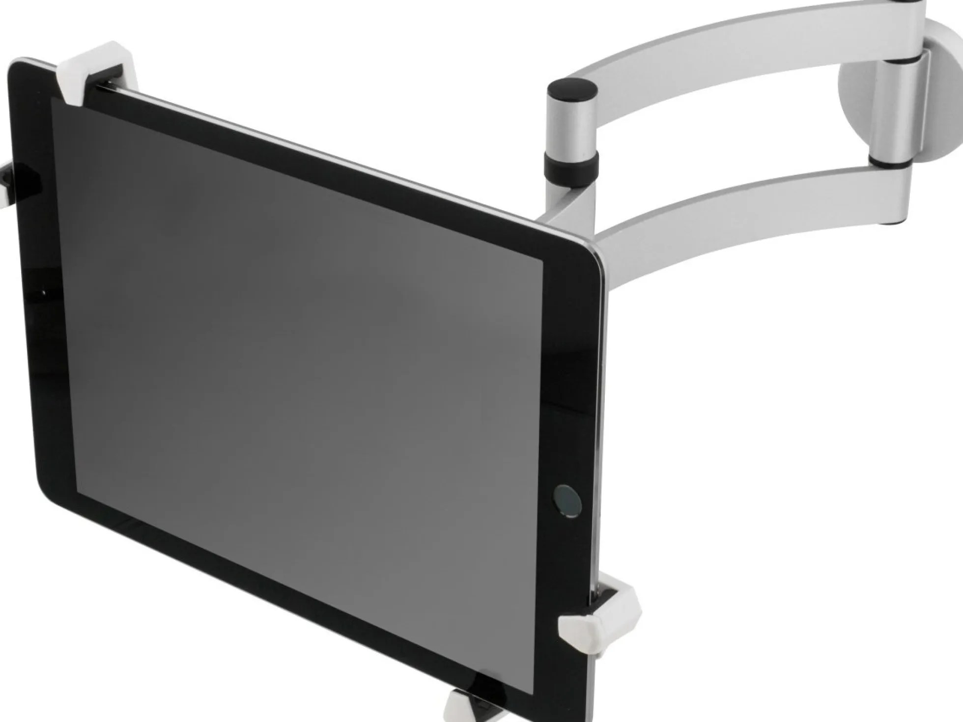 DELTACO Vægbeslag til tablets, vridbar 360°, 3 leder, grå