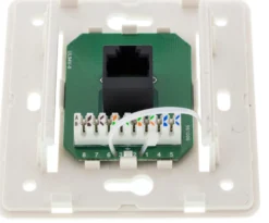 DELTACO Vægudtag udenpåliggende UTP, 1XRJ45, Cat6, hvid