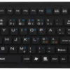 DELTACO Wireless Keyboard with touchpad, silicone, IP65, 2,4 GHz, sort