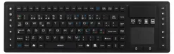 DELTACO Wireless Keyboard with touchpad, silicone, IP65, 2,4 GHz, sort