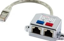 DELTACO Y-kabel RJ45 TP, FTP (skærmet)