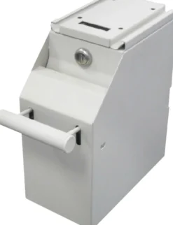 Depositionsbox til sedler, 4 nøgler og beslag til ophængning, beige (udgået)