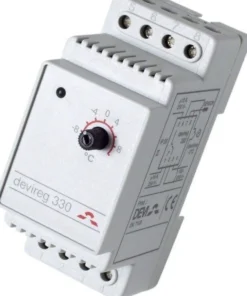 DEVIreg™ 330 – DIN-skinne termostat med ledningsføler (-10 til 10° C)