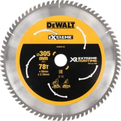 DeWalt Extreme Runtime XR rundsavklinge, 305 mm, 30 mm centerhul, 78 tænder