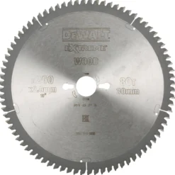 Dewalt rundsavklinge, Ø260/30 mm, 80 td.