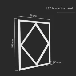 Diamant LED panel, 60x60 cm, 60W, 6000 lm, 4000K, hvid kant, dæmpbar ved tilkøb