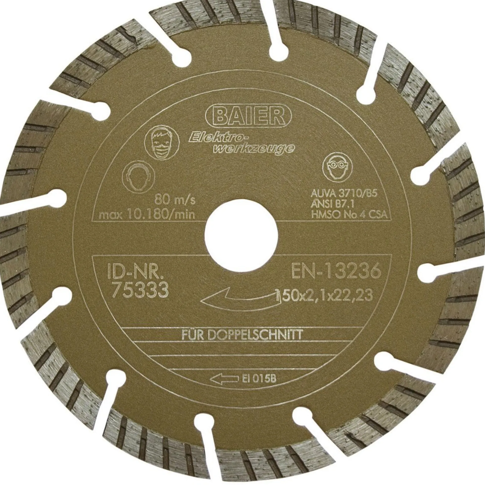 Diamantskive guld Ø150 mm turbo