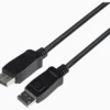 DisplayPort kabel, 3 meter, 8K, DP 1.4, DSC 1.2, LSZH, sort