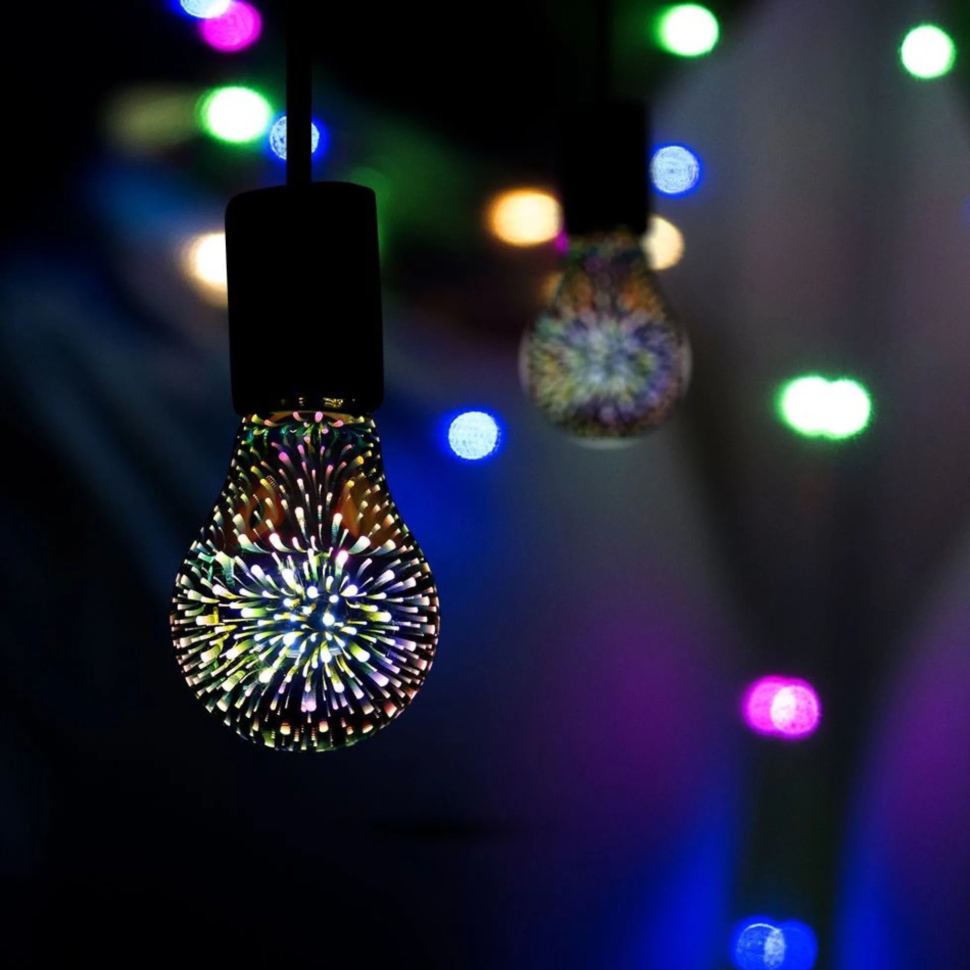 3D LED pære, 3W, E27, 3000K, RA80