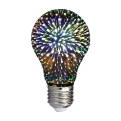 3D LED pære, 3W, E27, 3000K, RA80