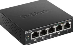 D-Link DGS-1005P 5-ports Gigabit Desktop Switch med 4x PoE+ (60W)