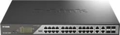 D-Link switch, 24x gigabit PoE++, 4x 1G combo