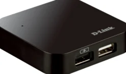 D-Link USB 2.0 Hub 4 porte, med strømforsyning