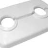 Dobbelt roset, 16 mm, hvid, CC afstand = 50 mm - pakke med 5 sæt
