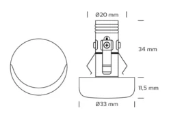 Downlight Anthea LED, 350mA, 2W, 2700K, mat hvid