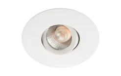 Downlight Nano Tilt LED, 4W, 4000K, 270 lumen, 36°, mat-hvid