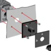 Drejegreb sort, montage i tavlefront, til bryder OT16FT - 40FT