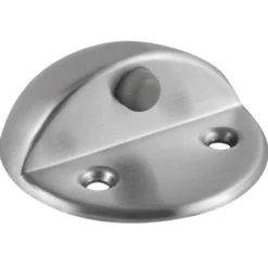 Dørstopper, skildpadde, ø80x30 mm, rustfrit stål (slebet), gråt gummianslag - Carl F 093754