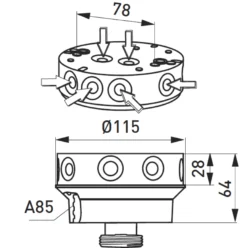 Dåsearmatur AVR 6 - Hvid