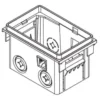 Dåse for FUGA 1½ modul (RAUsnap) - hvid
