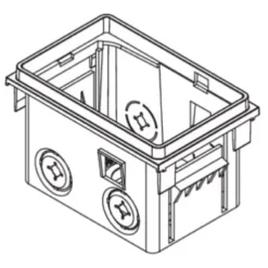 Dåse for FUGA 1½ modul (RAUsnap) - hvid