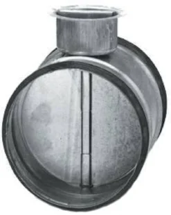 DSU - Afspærringsspjæld m. nipler Ø125 mm - Tæthedskl. 0