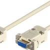 D-SUB/RS232 kabel, hun-hun, 1,8 meter, DB9 - DB9, null modem - MicroConnect
