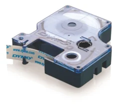 D1-tape 12 MM sort/gul f/labelp