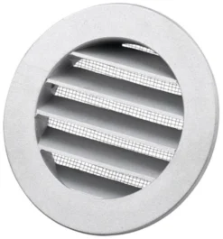 Duka metal rist Dusav, Ø125 mm, aluminium, med flange, med fluenet