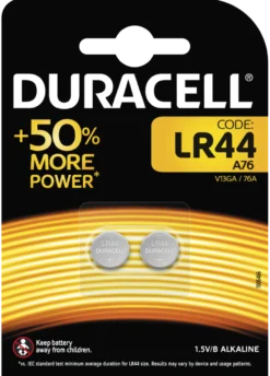 Duracell batteri, Electronics LR44, pakke á 2 stk