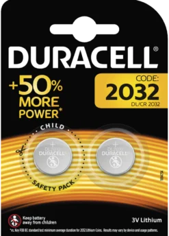 Duracell batteri, Electronics CR2032, 2 stk.