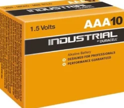 Duracell Industrial Alkaline – AAA batteri, 10 stk.